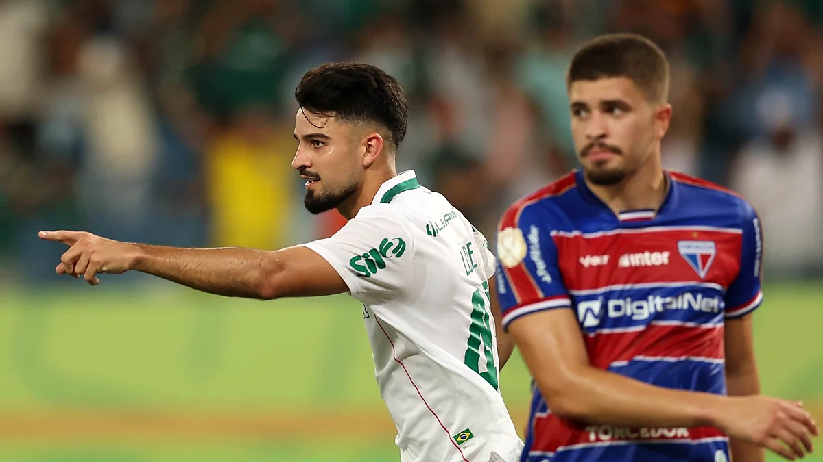 Flaco López, do Palmeiras, comemora gol