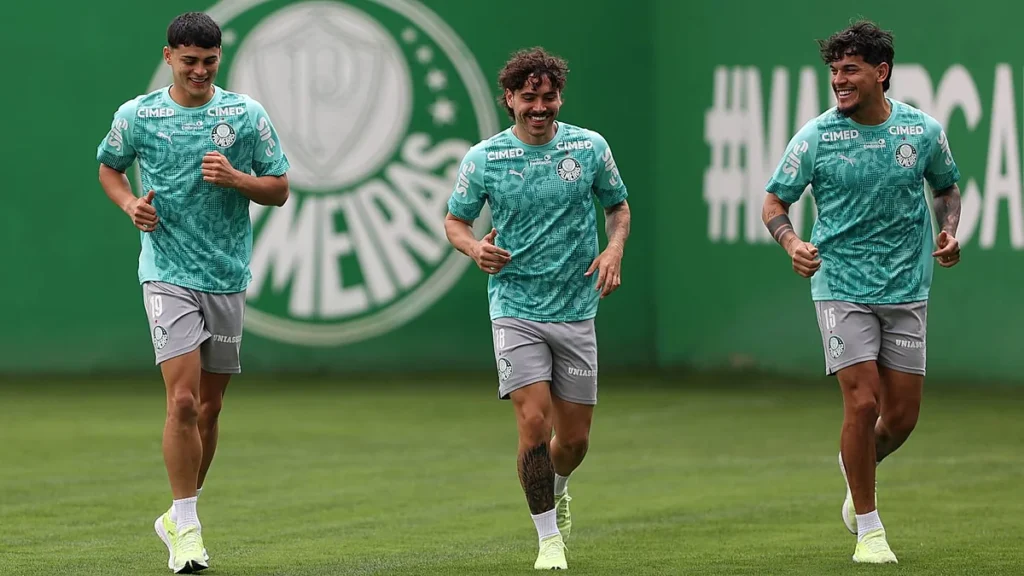 Gustavo Gómez em treino do Palmeiras