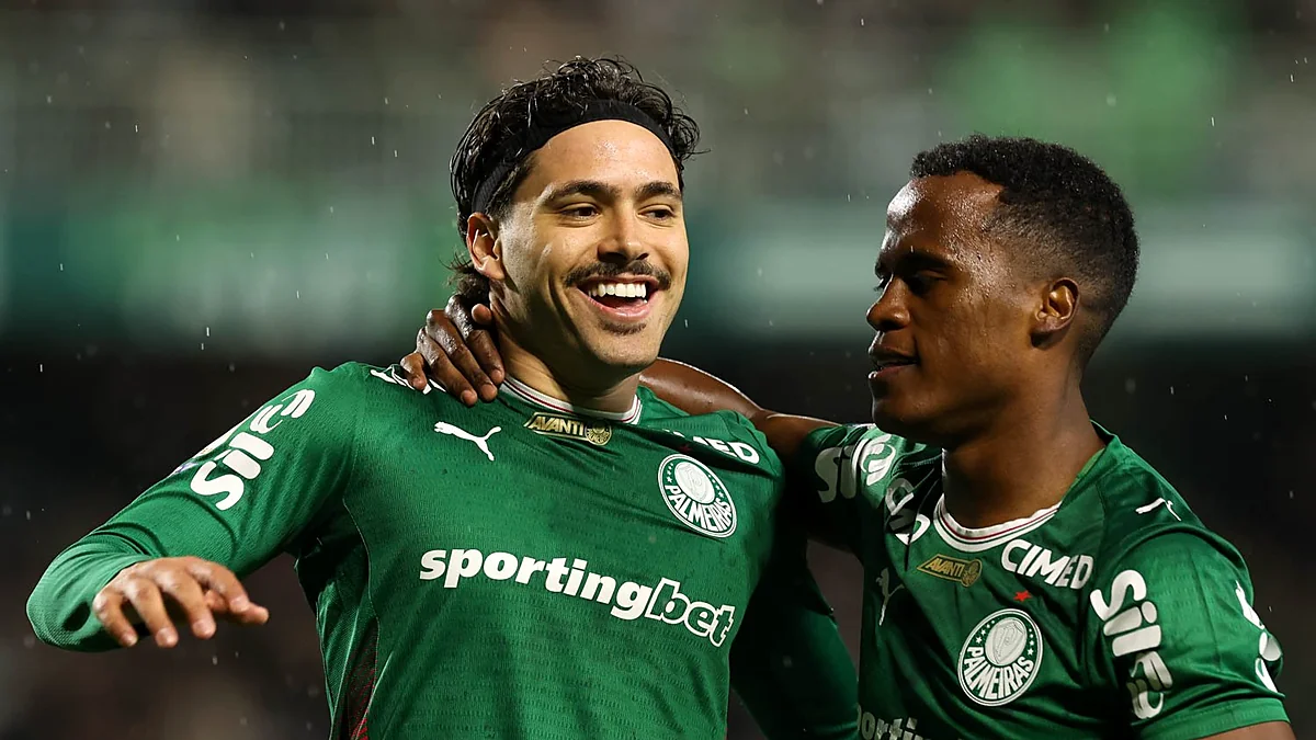 Mauricio comemora gol do Palmeiras em 2026