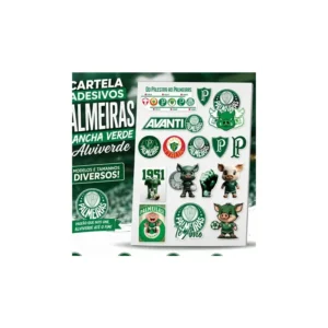 Cartela 13 Adesivos Palmeiras Mancha Verde Alviverde