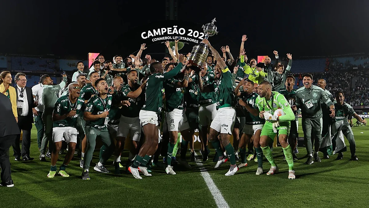 Festa do Palmeiras pelo título da Libertadores 2021