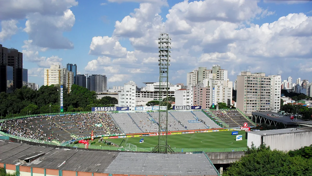 Antigo Estádio Palestra Itália, onde Palmeiras e Vasco empataram por 1 a 1 na Libertadores de 1999