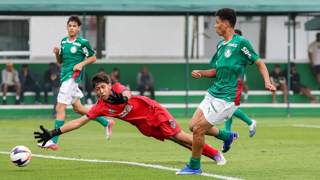 Sub-15 do Palmeiras em jogo do Campeonato Paulista
