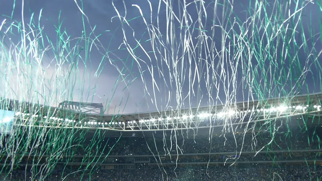 Torcida do Palmeiras na festa do título brasileiro de 2016